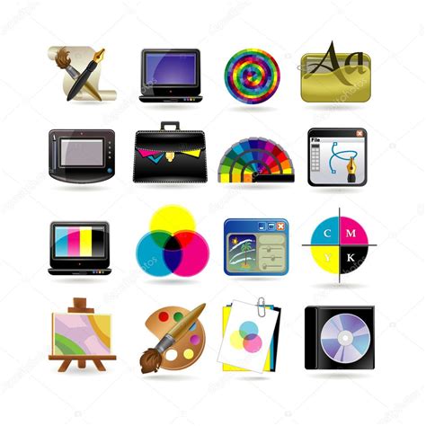 Graphic design icon set — Stock Vector © Ika777 #3863584