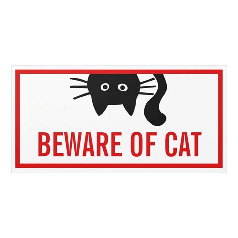 Beware of cat black cat funny room sign – Artofit