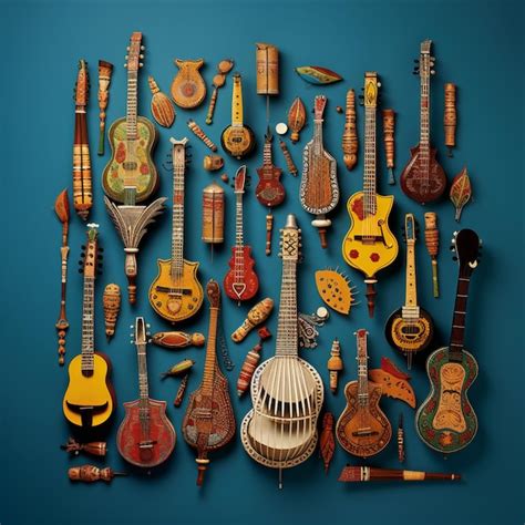 Premium AI Image | A Melodious Journey Exploring Traditional Musical Instruments