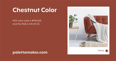 Chestnut Color - HEX #954535 Meaning and Live Previews - PaletteMaker