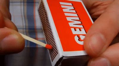 ASMR Lighting matches. Playing with matches and a matchbox. on Make a GIF