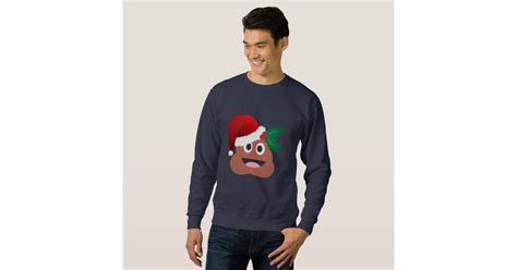 santa claus poop emoji mens sweatshirt | Zazzle