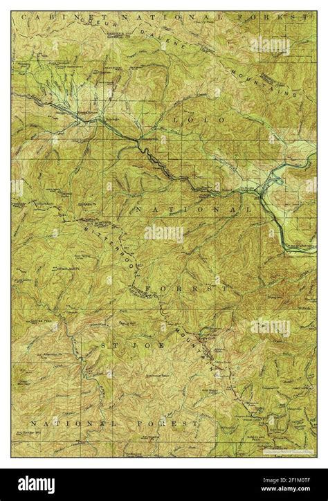 St Regis, Montana, map 1919, 1:125000, United States of America by Timeless Maps, data U.S ...