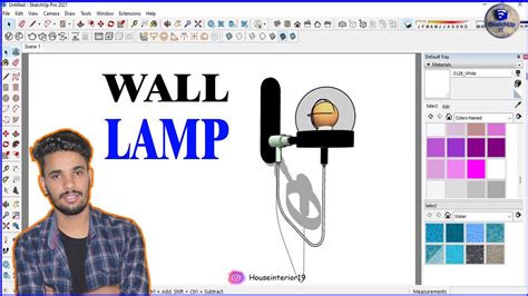 SKETCHUP IT | How to mack Wall lamp in Sketchup | Sketchup tutorial | Sketchup plugin | vray ...