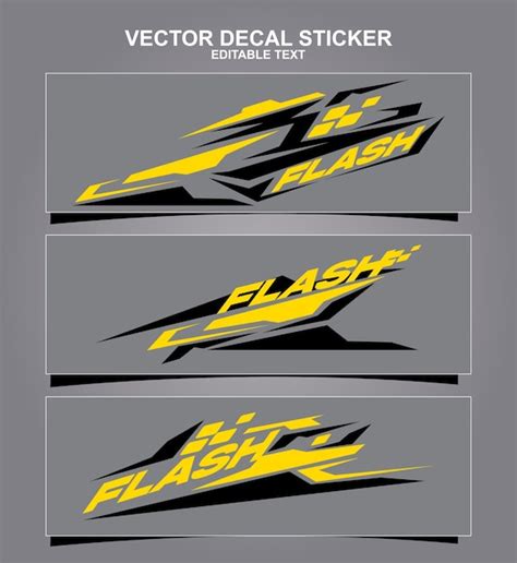 Premium Vector | Decal sticker race sport design flash