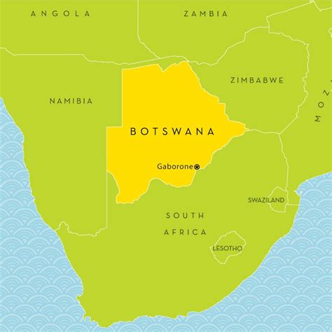 Botswana On A Map Of Africa - Spring Ahead 2024