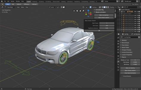 Car rig blender addon