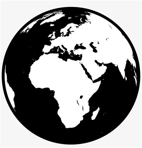 Globe Png Black And White - Globe Logo Black And White Transparent PNG ...