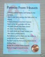 pennies from heaven poem | Details about Pennies From Heaven Poem Card | Heaven poems, Memorial ...