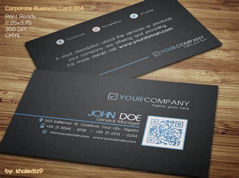 Corporate Business Card 004 by khaledzz9 on DeviantArt