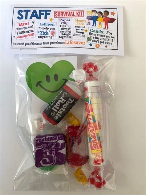 STAFF SURVIVAL Kit Sweet Thoughts goody bag Work office | Etsy | Staff survival kit ...