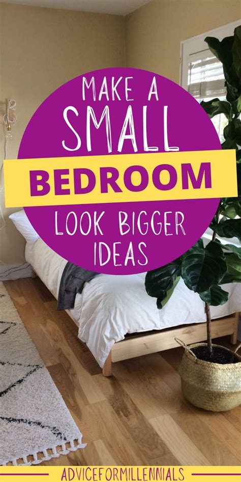 Make a small bedroom look bigger ideas Small Apartment Layout, Small ...