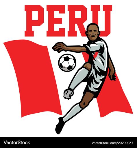 Soccer player of peru Royalty Free Vector Image