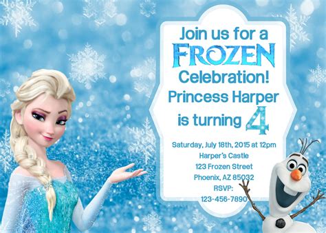 35+ Frozen Birthday Invites Pictures | Free Invitation Template