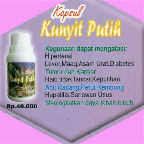 OBAT HERBAL A IMAN: KAPSUL KUNYIT PUTIH