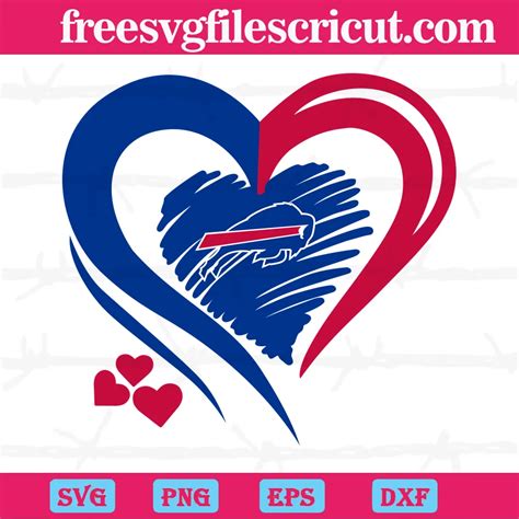 Buffalo Bills Heart Logo, Vector Files - free svg files for cricut