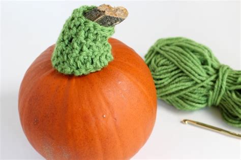 Crochet a Pumpkin Stem Cozy - Make and Takes