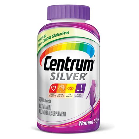 Centrum Silver Women (200 Count) Complete Multivitamin / Multimineral Supplement Tablet, Vitamin ...