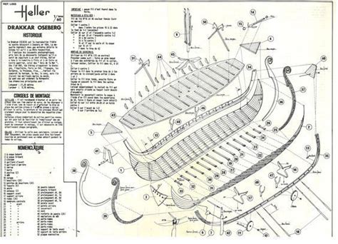 Bauplan eines Models des Osebergschiff | Viking ship, Sailing ship ...