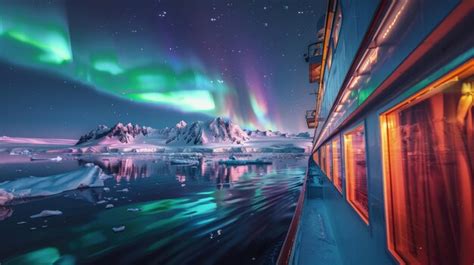 Premium Photo | Arctic cruise in Greenland icebergs northern lights ...