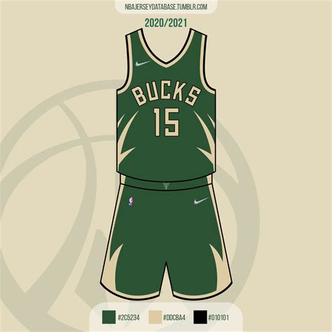 NBA Jersey Database, Milwaukee Bucks Earned Jersey 2020-2021