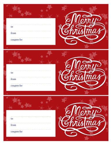 Christmas Coupon Template : download printable Gift certificates ...