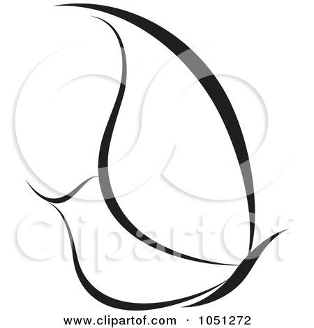 Royalty-Free Vector Clip Art Illustration of a Black And White Butterfly Logo - 8 by elena #1051272