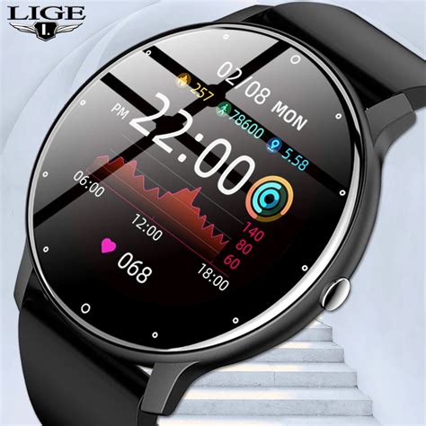 Lige 2022 Fashion Smart Watch Men Fitness Bracelet Heart Rate Blood ...