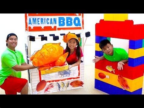 Wendy and Alex Pretend Play Cooking Giant BBQ Playset Toy Restaurant Cafe - YouTube Pretend Play ...