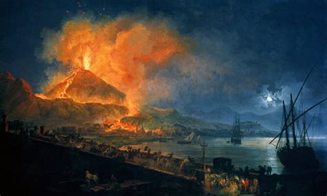 Posterazzi: Pompeii Vesuvius Eruption Nthe Eruption Of Mount Vesuvius Seen From Portici Oil On ...