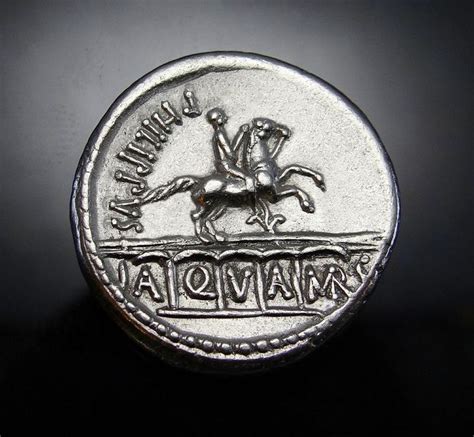 MS**The AQUEDUCT and 4'th King of Rome.Very rare Roman Coin.King Ancus ...