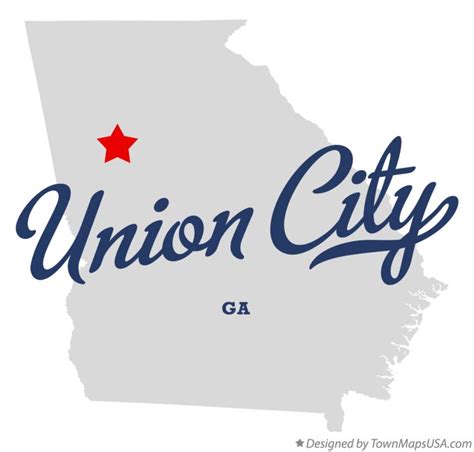 Map of Union City, GA, Georgia