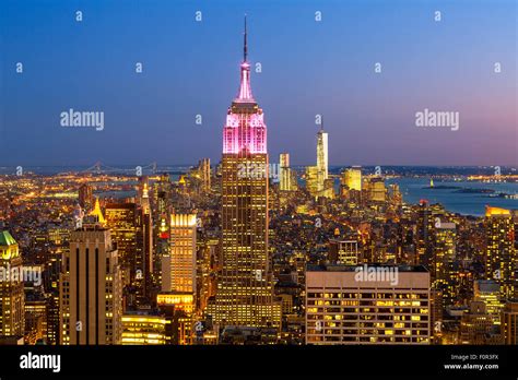 New York City, Empire State Building at Dusk Stock Photo - Alamy