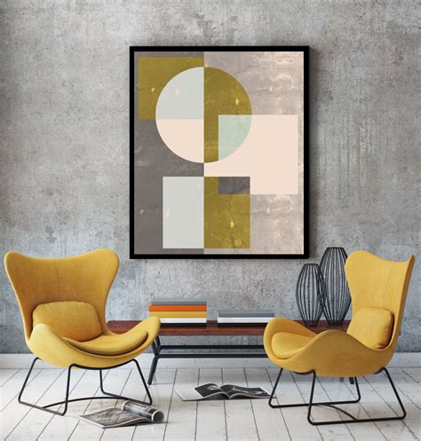 Mid century wall art print geometric art abstract art by FLATOWL