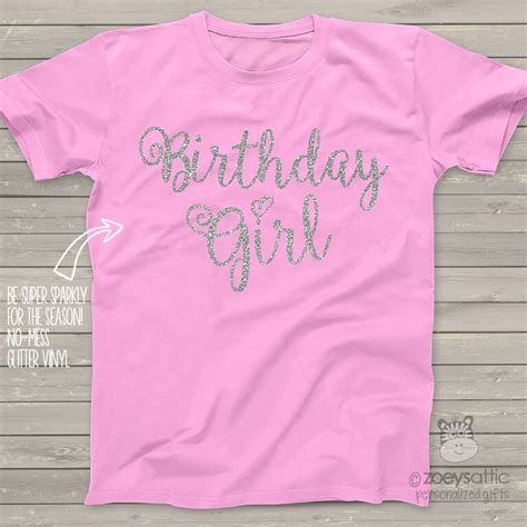 glitter birthday shirt, sparkly birthday girl shirt