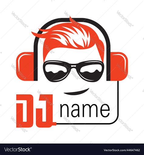 Dj logo design creative Royalty Free Vector Image