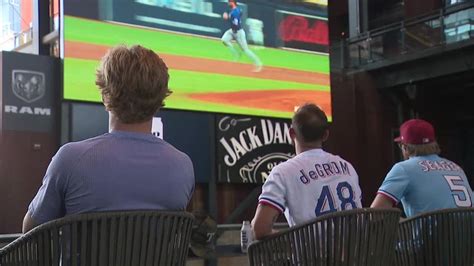 Rangers fans ‘work remotely’ at Texas Live watch party | FOX 4 Dallas-Fort Worth