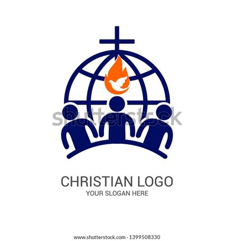 Church Logo Biblical Symbols Unity Believers Stock Vector (Royalty Free) 1399508330