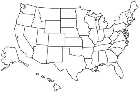 Blank Map Of States Quiz