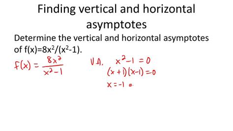 Domain, vertical asymptotes, and horizontal asymptotes - Example 2 ...