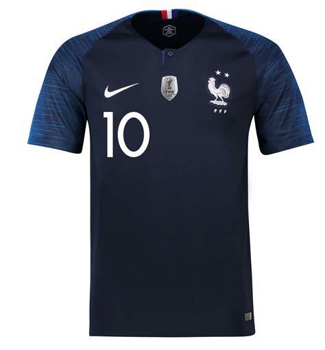 France Home 2 Stars 10 MBAPPE World Cup 2018 Men Soccer Jersey Football ...