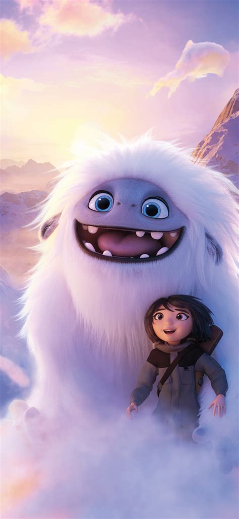 Download abominable, yeti and boy, clouds, flight, 2019 movie 1125x2436 wallpaper, iphone x ...