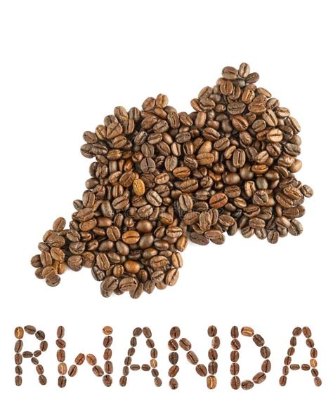 Map of Rwanda Made of Roasted Coffee Beans Stock Photo - Image of ...