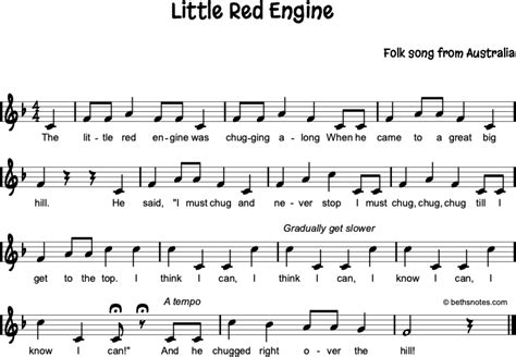 Little Red Engine - Beth's Notes