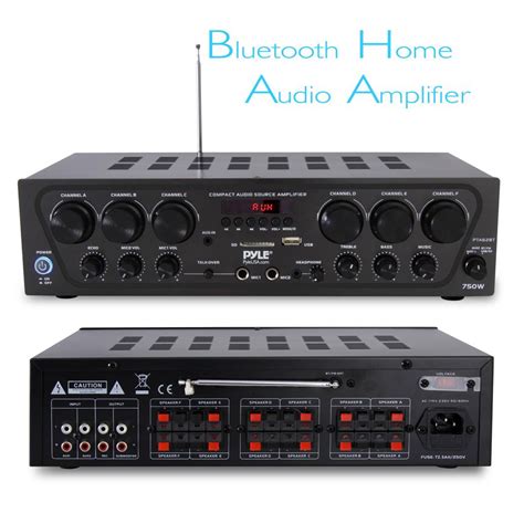 Pyle PTA62BT Bluetooth Home Audio 750 Watt 6 Channel Amplifier Stereo Receiver 696449378369 | eBay