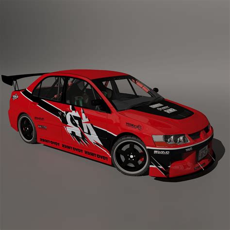 Tokyo Drift Mitsubishi Evo 3D-Modell $79 - .fbx .obj .max - Free3D