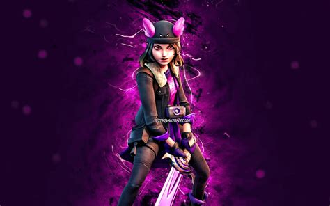 Shadow Skye, , purple neon lights, Fortnite Battle Royale, Fortnite characters, HD wallpaper ...