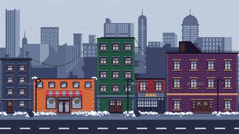 2d Pixel Art City Backgrounds Pack By Arludus