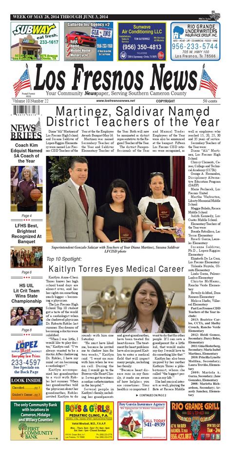 Los Fresnos News, May 28, 2014 by La Feria News - Issuu