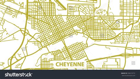 Detailed Vector Map Cheyenne Gold Title Stock Vector (Royalty Free) 598210772 | Shutterstock